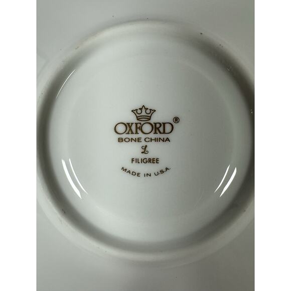 Lenox Oxford Bone China Filigree Tea Cup & Saucer - Picture 4 of 9